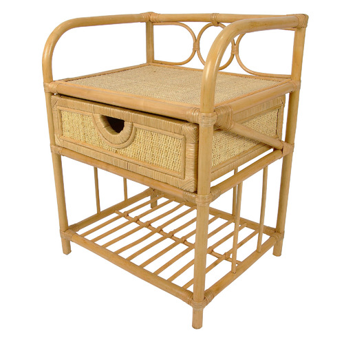 Kayla Bay by Temple & Webster Venezio Rattan Bedside Table