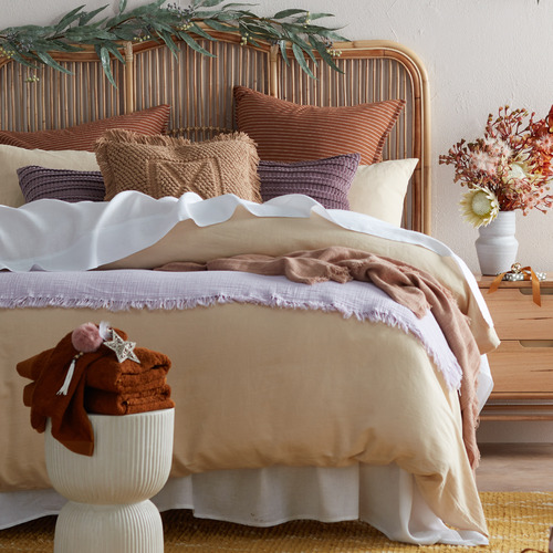 Kayla Bay by Temple & ster Natural Marley Rattan Bedhead