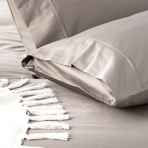 Kayla Bay by Temple & ster Pewter 500TC Natural Bamboo & Cotton Quilt Cover Set