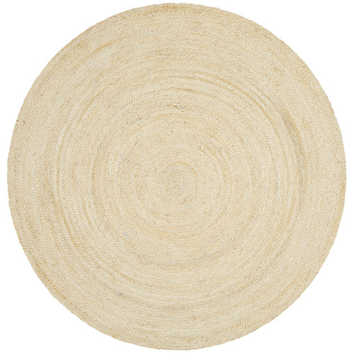 Kayla Bay by Temple & ster Round Jute Natural Rug Bleached