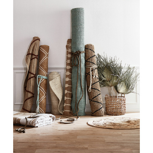 Kayla Bay by Temple & ster White Michihoaca Flat Weave Jute & Cotton Rug