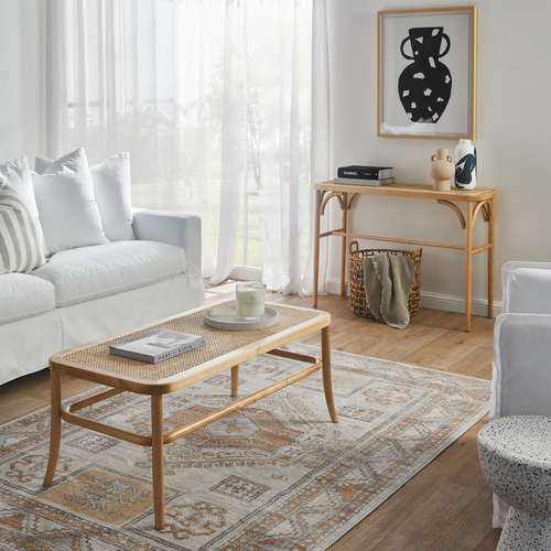 Kayla Bay by Temple & ster Luca Birchwood & Rattan Coffee Table