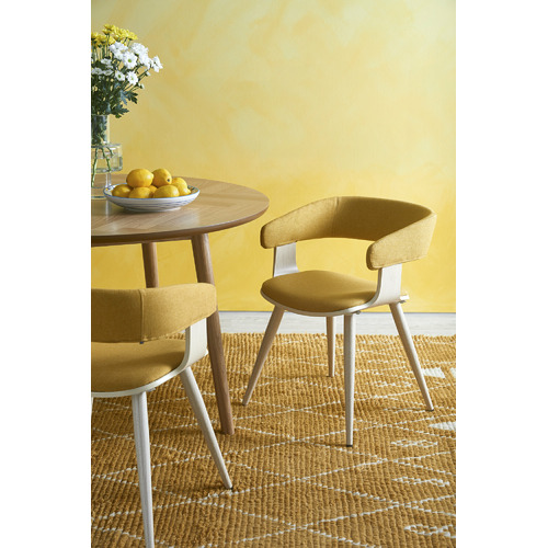 Kayla Bay By Temple Webster Dion Herringbone Round Dining Table