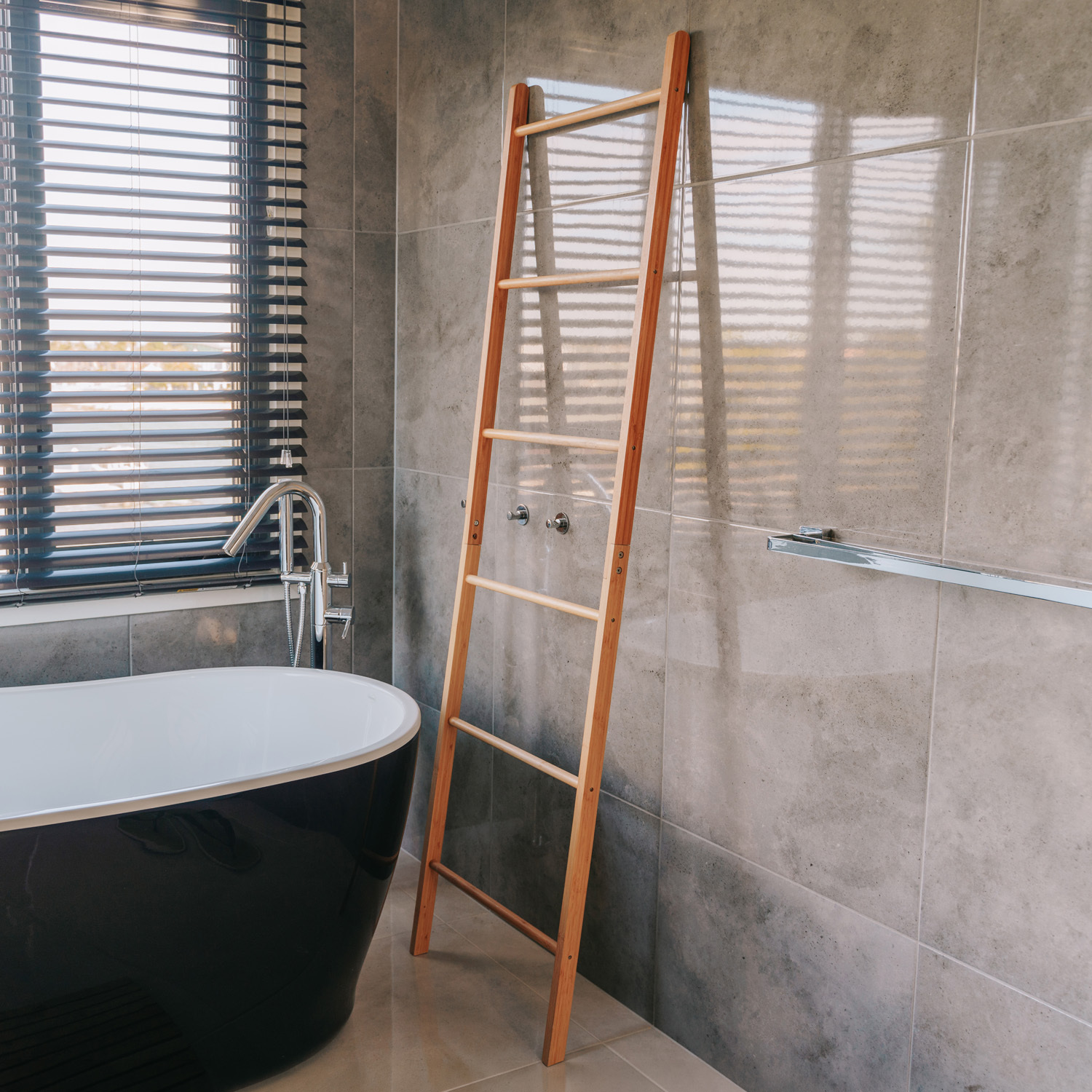 Wallen Bamboo Bathroom Towel Ladder