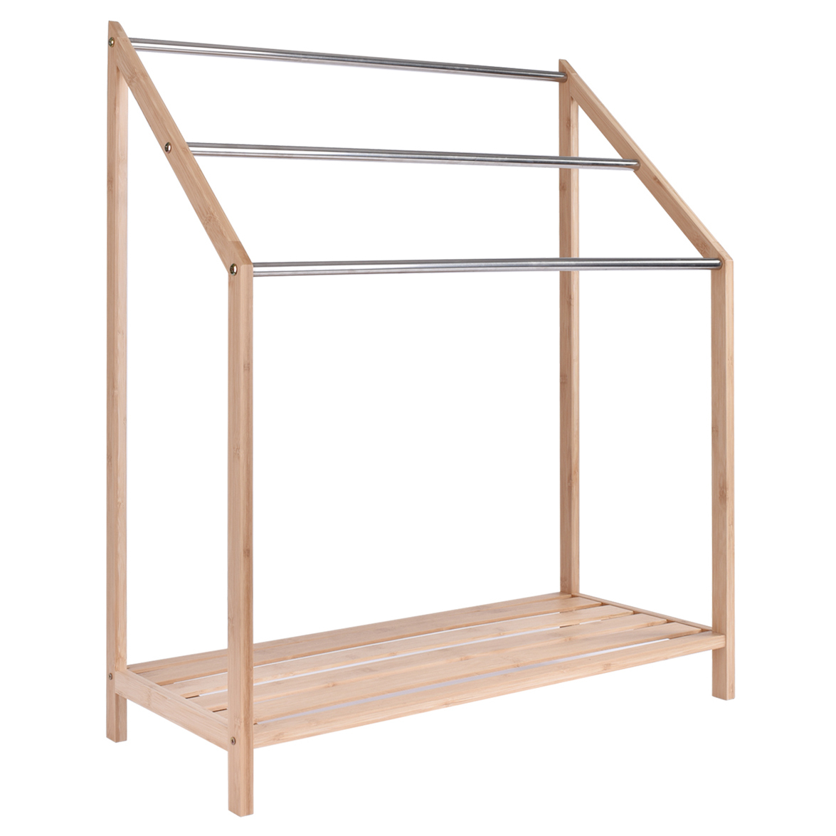 Kyze Bamboo Freestanding Bathroom Towel Rack