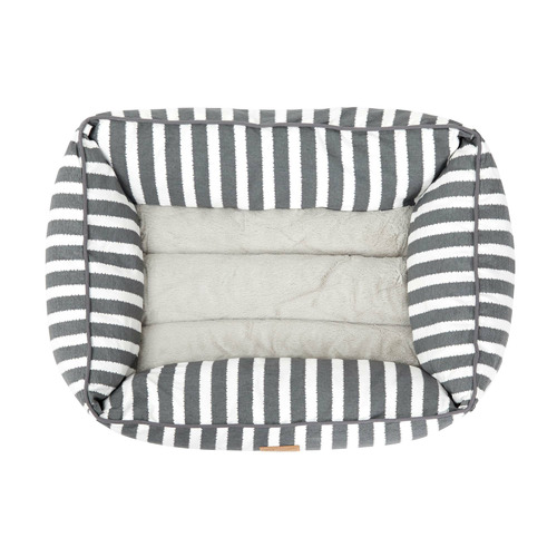 Hamptons Stripe Cotton Bolstered Dog Bed