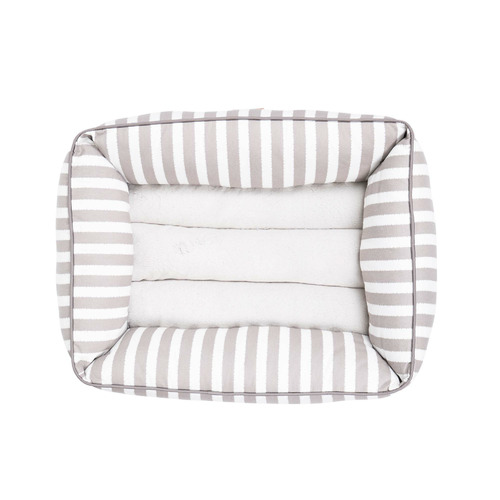 Hamptons Stripe Cotton Bolstered Dog Bed