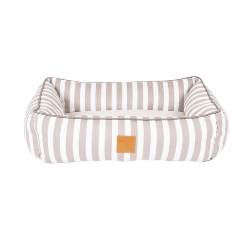 Hamptons Stripe Cotton Bolstered Dog Bed