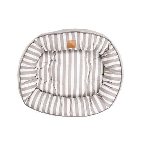 Hamptons Stripe 4 Seasons Cotton Circular Dog Bed