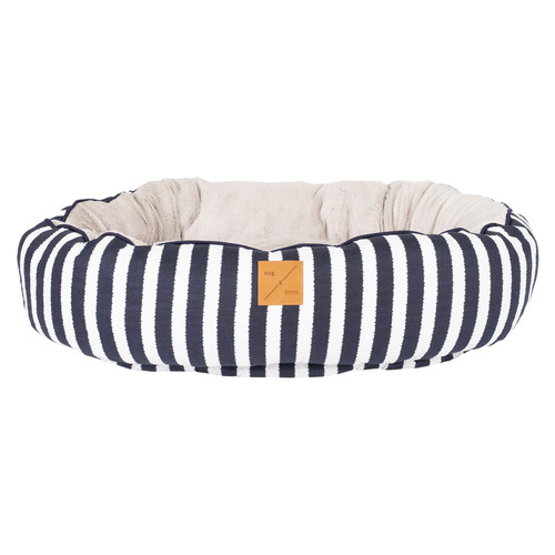 Hamptons Stripe 4 Seasons Cotton Circular Dog Bed