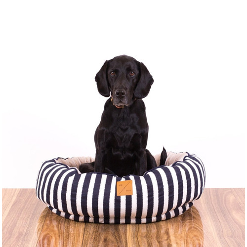 Hamptons Stripe 4 Seasons Cotton Circular Dog Bed