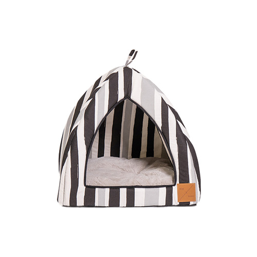 Pebble Black Brush Stroke Cat Igloo