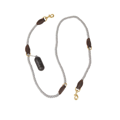 1.8m Leather & Cotton Rope Dog Lead