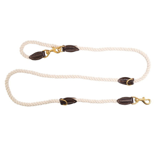 1.8m Leather & Cotton Rope Dog Lead