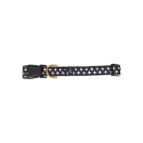 Navy Cross Hemp Dog Collar