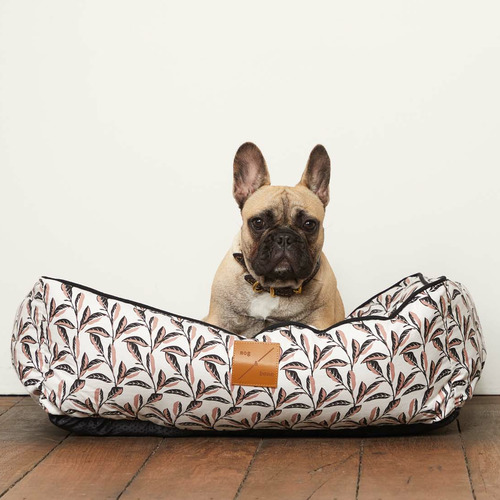 Shadow Quartz Cotton Bolstered Dog Bed