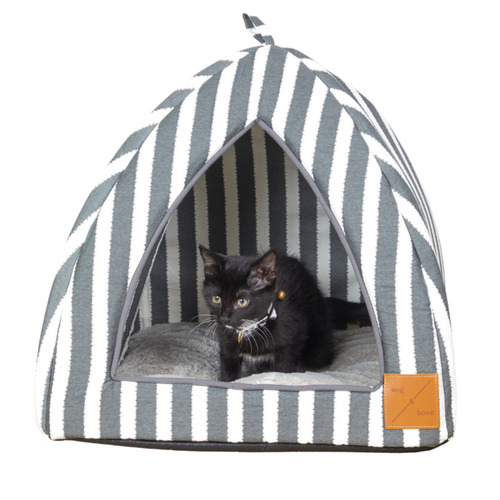Hamptons Stripe Cat Igloo