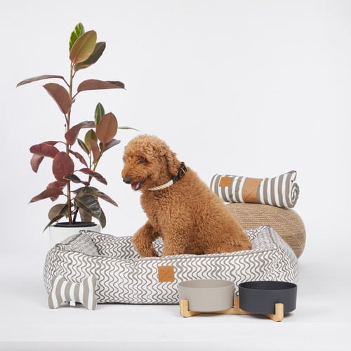 Bolster-Cotton-Blend-Dog-Bed