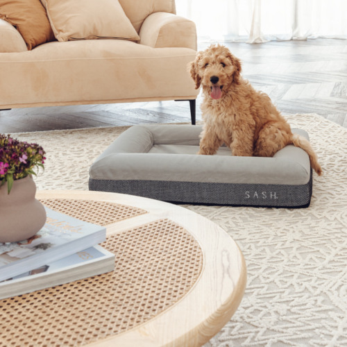 Orthopaedic Linen Dog Bed Temple & ster