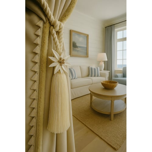 Edelweiss White Curtain Tieback