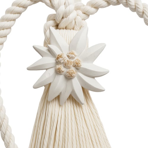 Edelweiss White Curtain Tieback