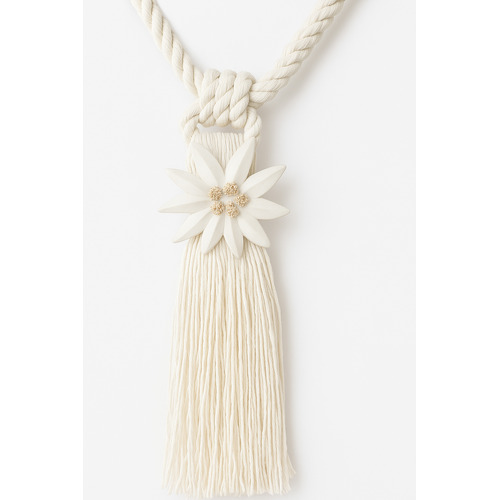 Edelweiss White Curtain Tieback