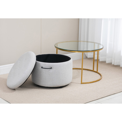 PalmgroveLane 2 Piece Beatrice Coffee Table & Ottoman Set Temple