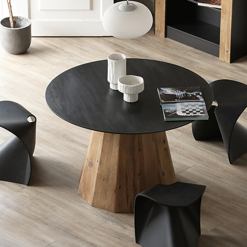 Ethan Round Recycled Pine Wood Dining Table