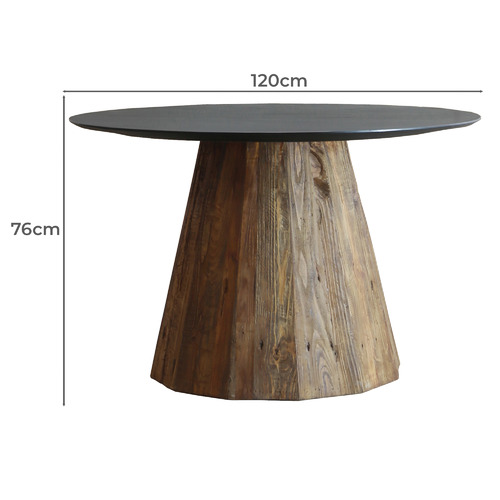 Ethan Round Recycled Pine Wood Dining Table