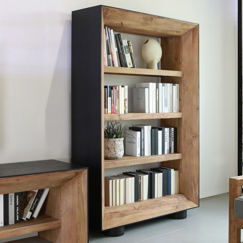 Anrik Pine Wood Bookcase Temple & ster