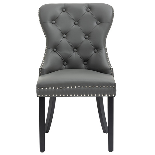 PalmgroveLane Farum Genuine Leather Dining Chairs Temple & ster