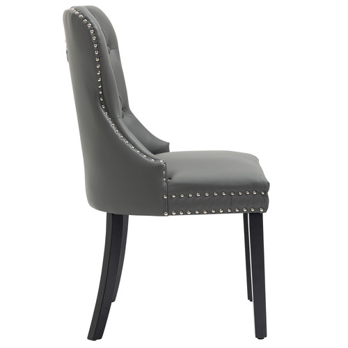 PalmgroveLane Farum Genuine Leather Dining Chairs Temple & ster