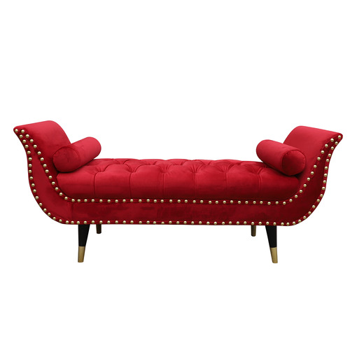 PalmgroveLane Nizar Velvet Ottoman Bench Temple & ster