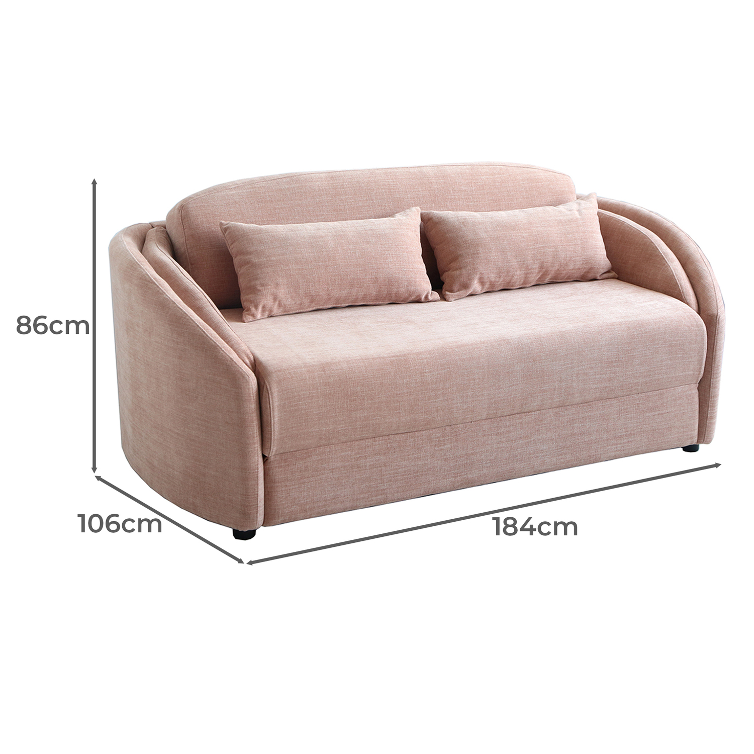 Gigi 2 Seater Fold Out Sofa Bed