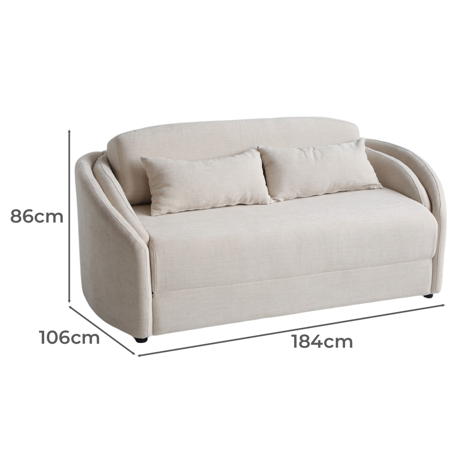 Gigi 2 Seater Fold Out Sofa Bed