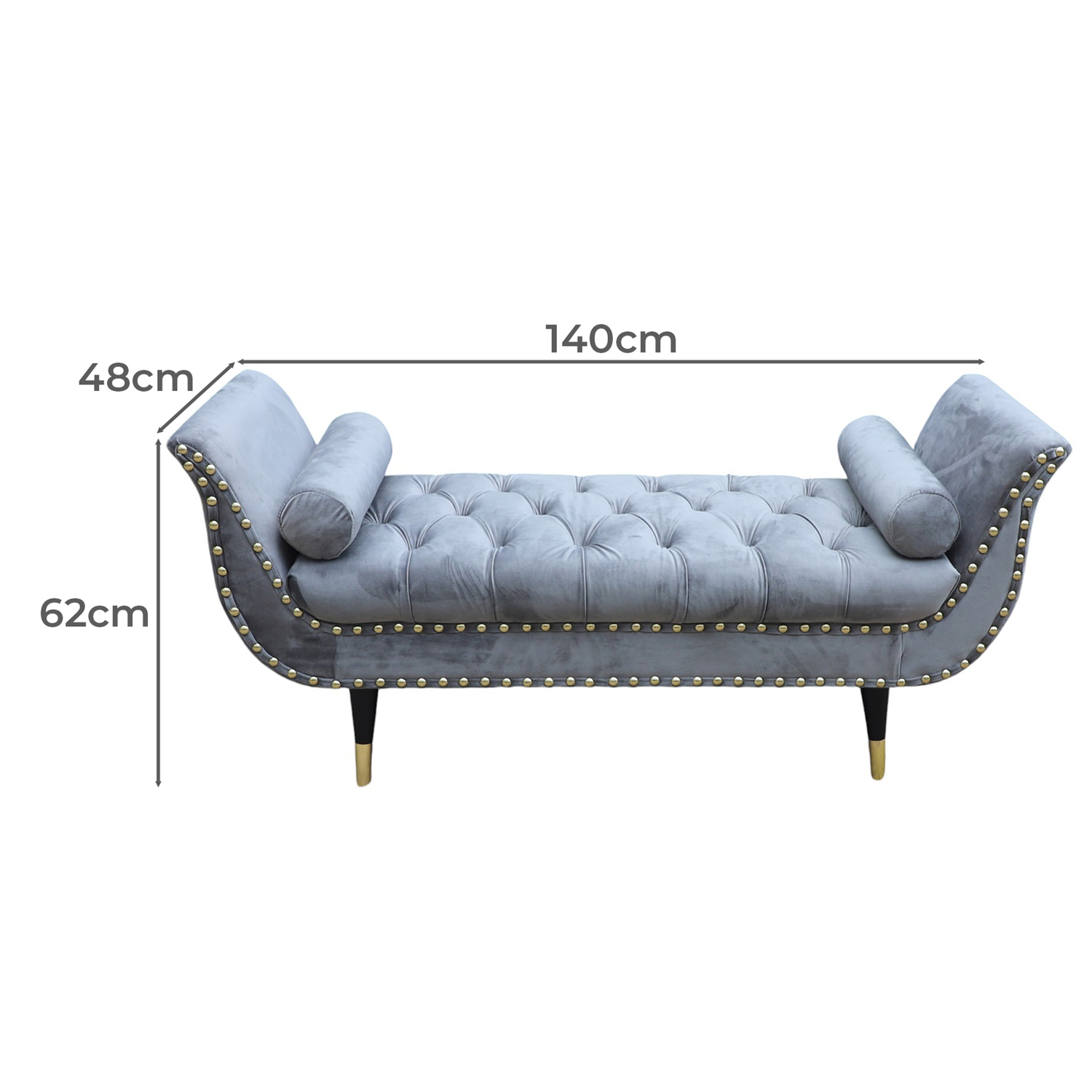 Nizar Velvet Ottoman Bench