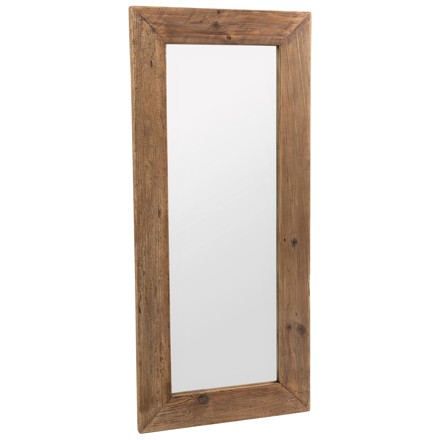Natural Recycled Wood Wall Mirror