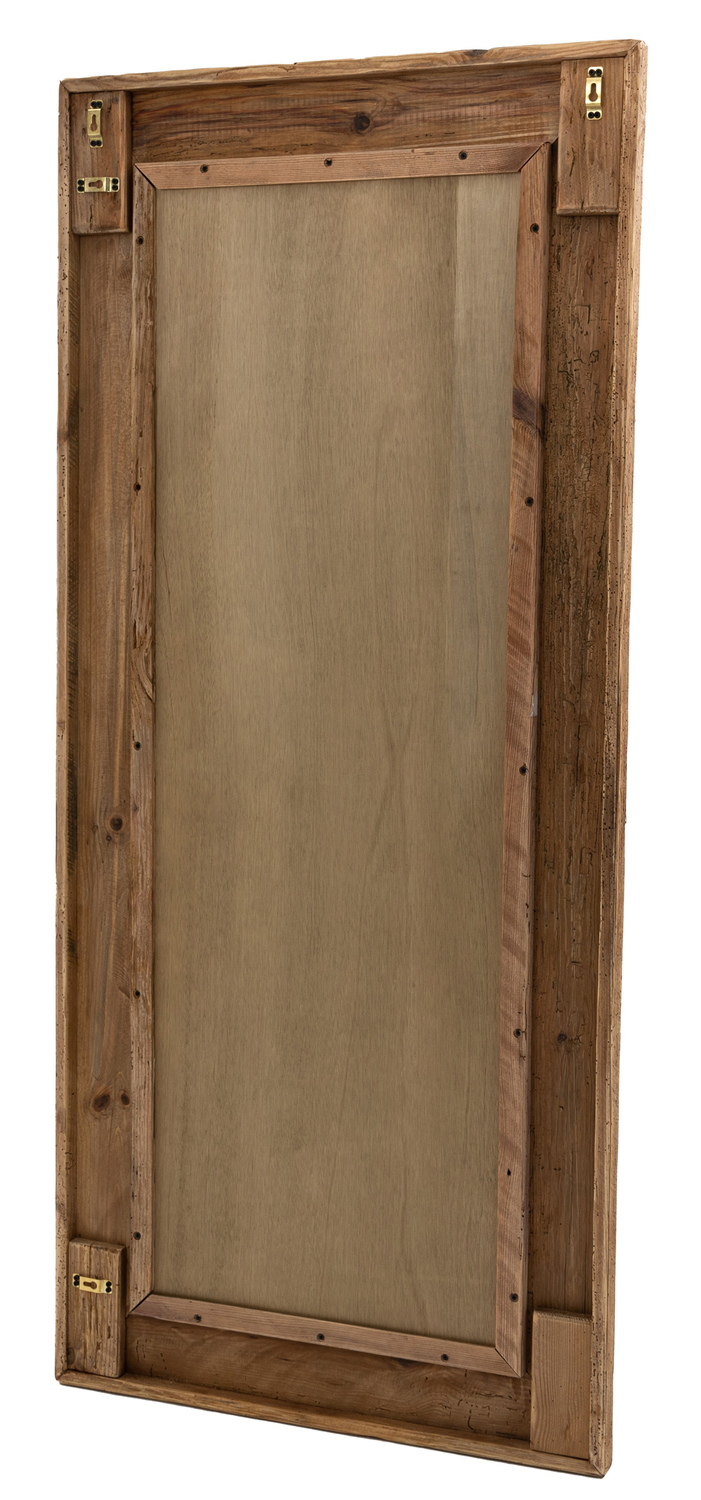 Natural Recycled Wood Wall Mirror