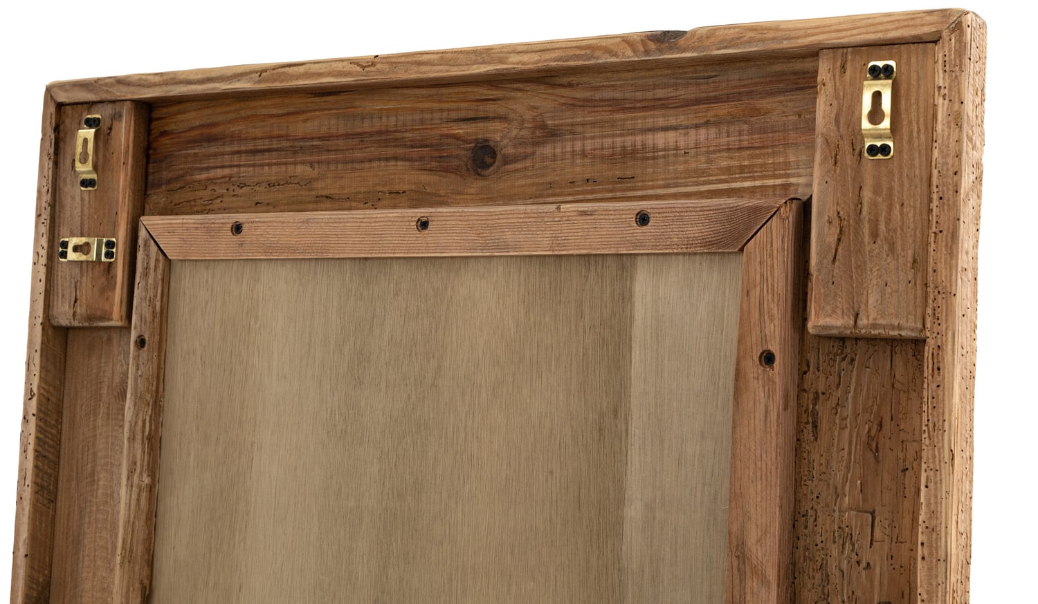 Natural Recycled Wood Wall Mirror