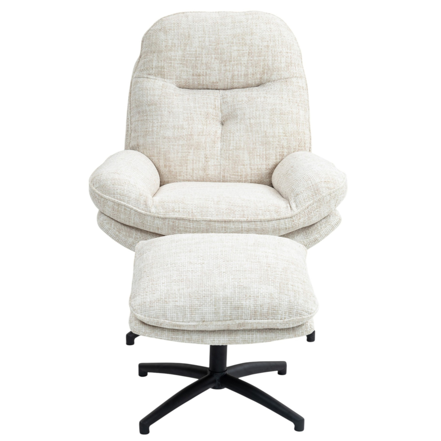 2 Piece Meris Swivel Chair & Footstool Set