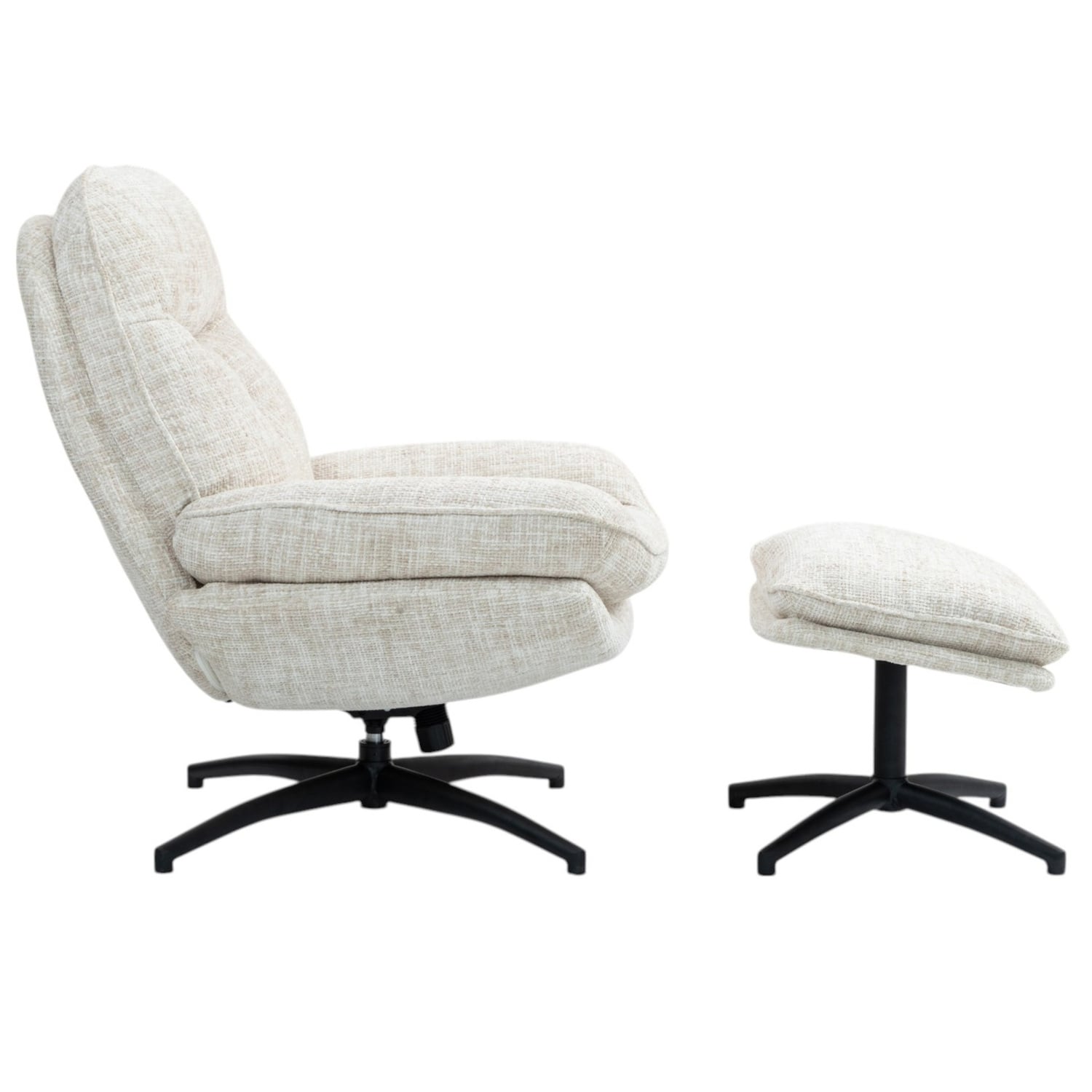 2 Piece Meris Swivel Chair & Footstool Set
