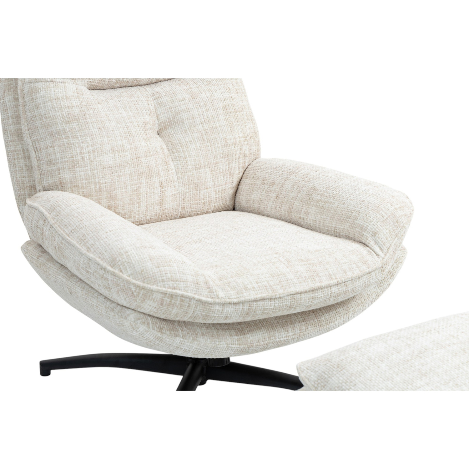 2 Piece Meris Swivel Chair & Footstool Set