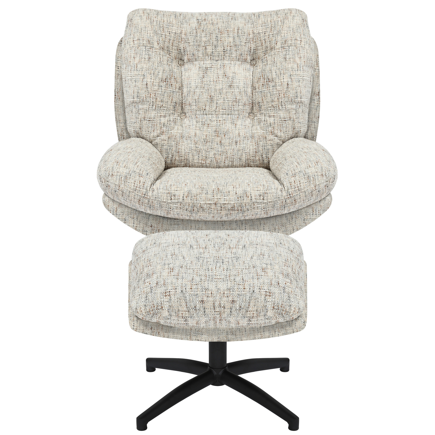 2 Piece Zea Swivel Chair & Footstool Set