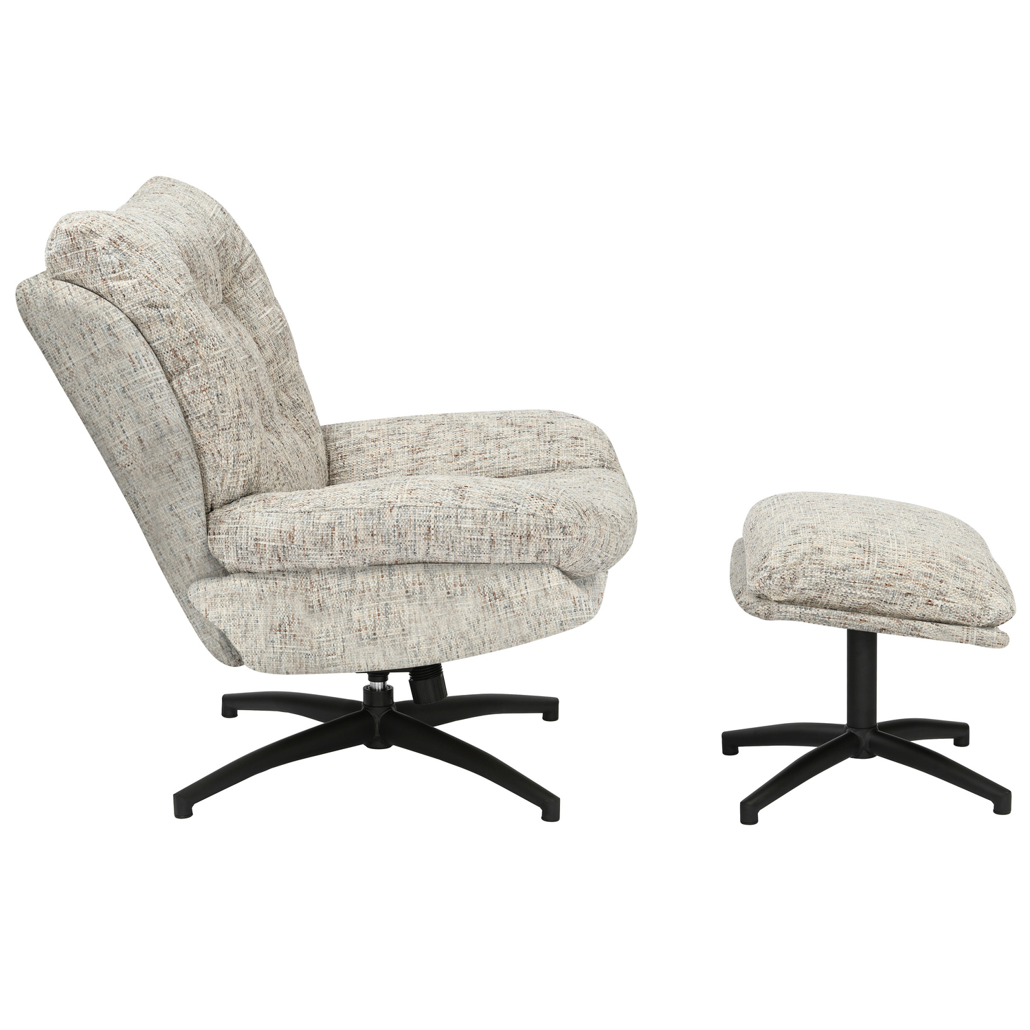 2 Piece Zea Swivel Chair & Footstool Set