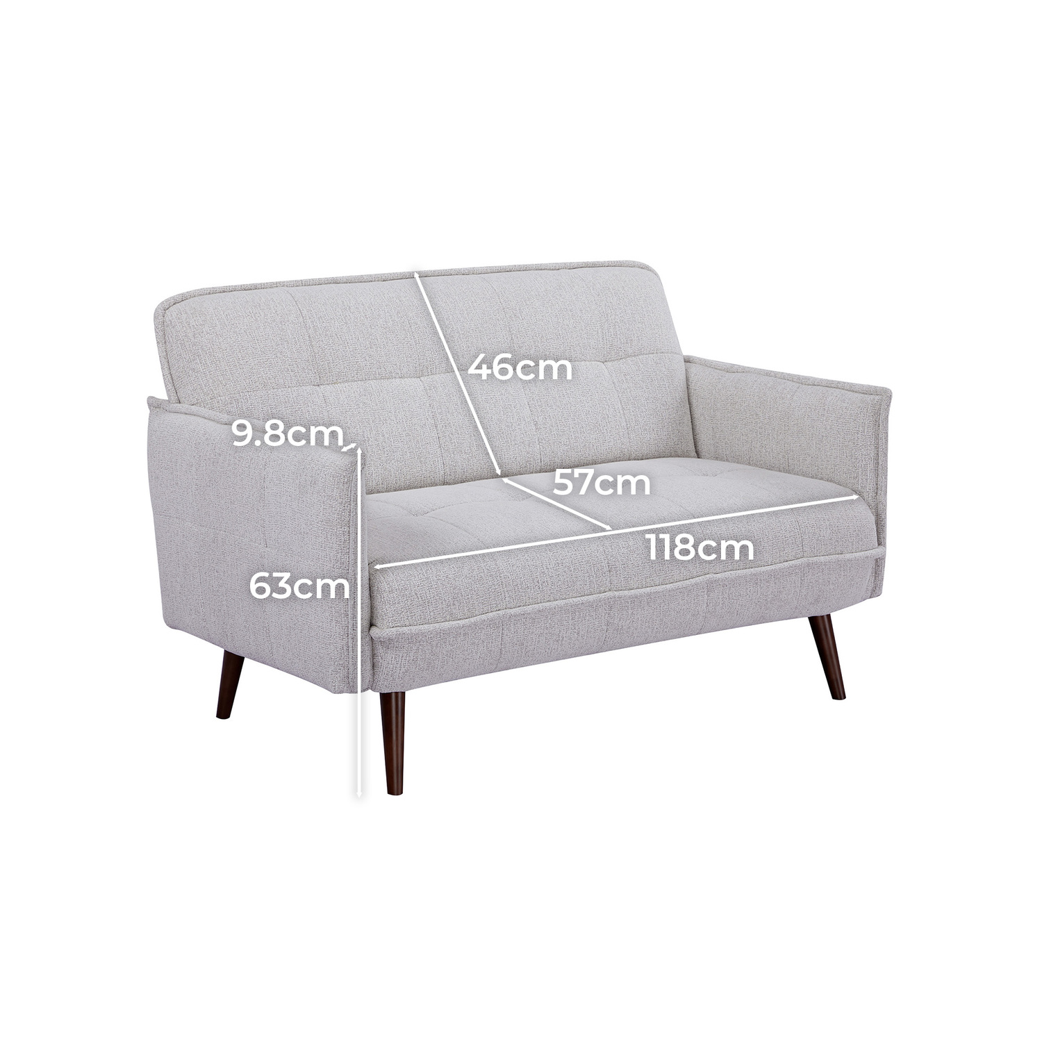 Cassini 2 Seater Upholstered Sofa