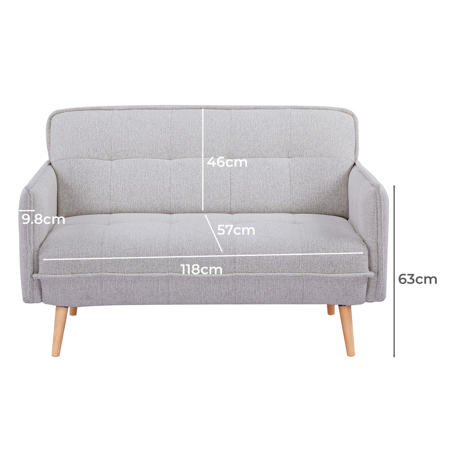 Cassini 2 Seater Chenille Sofa