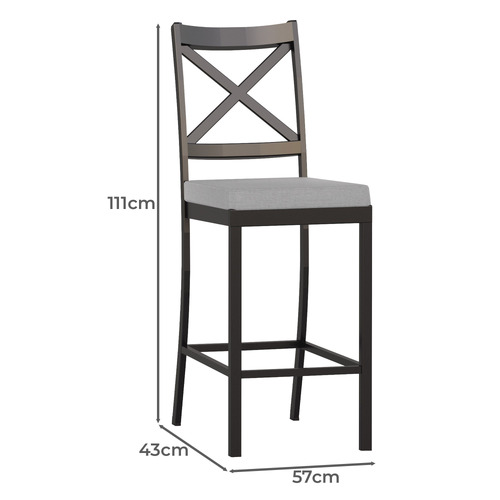 69cm Bridgeport Aluminium Outdoor Bar Stool