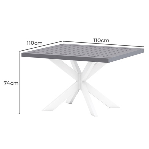 Bridgeport Square Aluminium Outdoor Dining Table