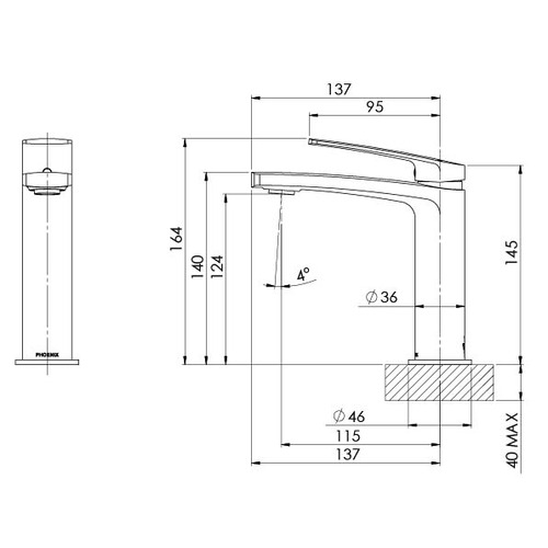Mekko Basin Mixer Tap