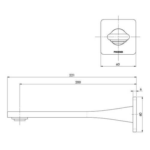 Teel Wall Basin Spout